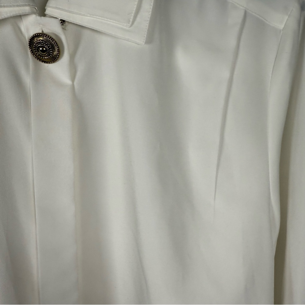 Josephine Business White Collared Button Up Shirt Size 6 Office - Picture 2 of 9